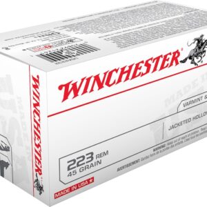 Winchester USA Ammunition 223 Remington 45 Grain Jacketed Hollow Point Box of 40