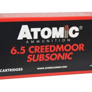 Atomic Ammunition Subsonic Ammunition 6.5 Creedmoor 129 Grain Jacketed Soft Point Box of 20
