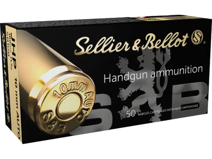 Sellier & Bellot Ammunition 10mm Auto 180 Grain Jacketed Hollow Point Box of 50