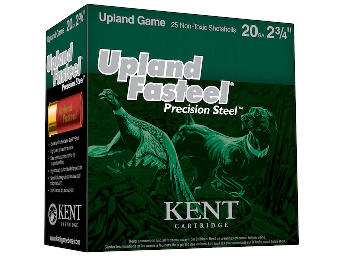 Kent Cartridge Upland Fasteel Precison Steel Upland Ammunition 20 Gauge 2-3/4" 7/8 oz #6 Non -Toxic Steel Shot Box of 25