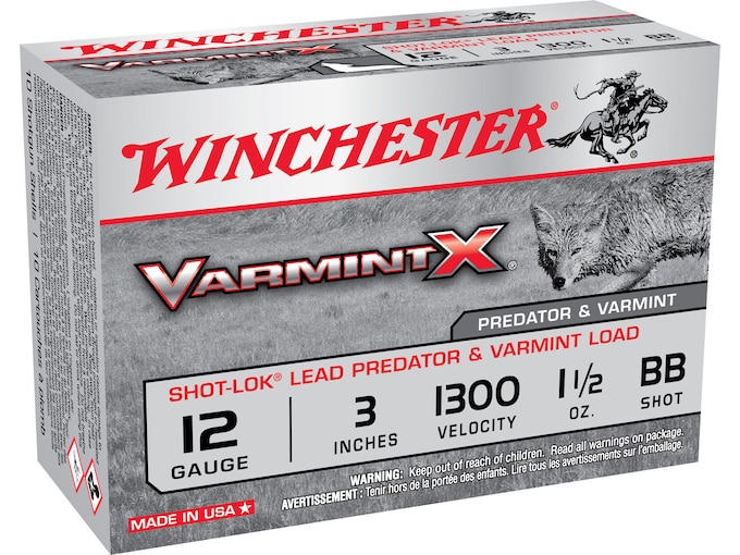 Winchester Varmint X Ammunition 12 Gauge 3" 1-1/2 oz BB Box of 10