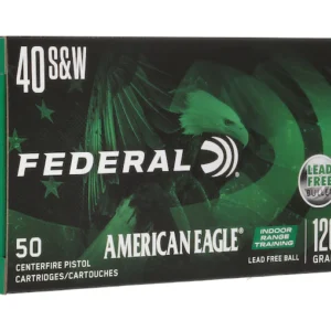 Federal American Eagle IRT Ammunition 40 S&W 120 Grain Flat Nose Lead-Free