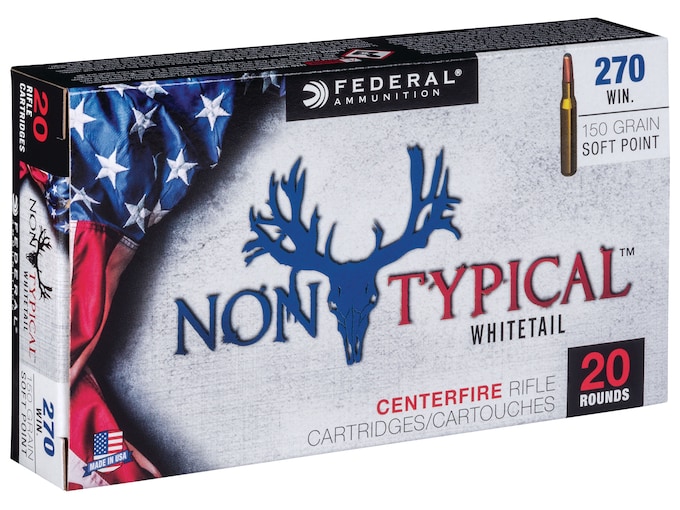 Federal Non-Typical Ammunition 270 Winchester 150 Grain Soft Point Box of 20