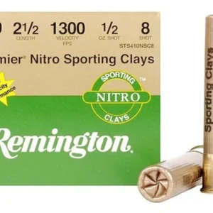 Remington Premier Nitro Gold Sporting Clays Ammunition 410 Bore 2-1/2" 1/2 oz #8 Shot Box of 25