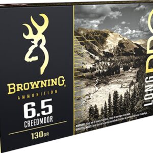 Browning Long Range Pro Match Ammunition 6.5 Creedmoor 130 Grain Sierra MatchKing Hollow Point Boat Tail Box of 20