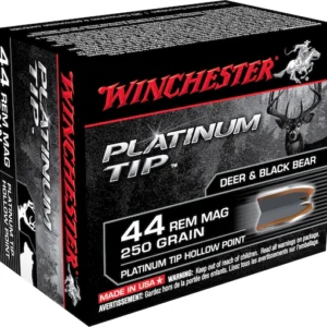 Winchester Ammunition 44 Remington Magnum 250 Grain Platinum Tip Hollow Point Box of 20