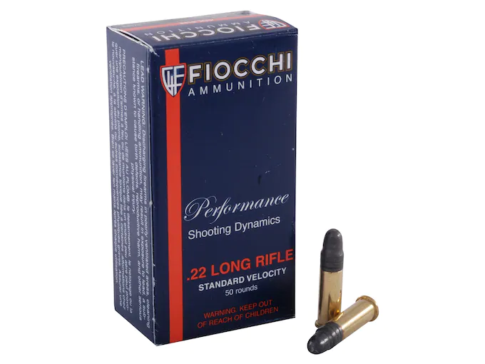 Fiocchi Ammunition 22 Long Rifle 40 Grain Lead Round Nose