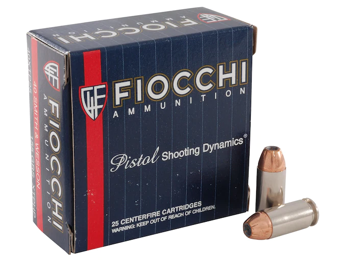 Fiocchi Extrema Ammunition 40 S&W 155 Grain Hornady XTP Jacketed Hollow Point Box of 25