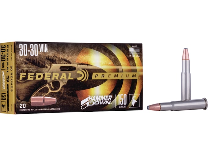 Federal Premium HammerDown Ammunition 30-30 Winchester 150 Grain Bonded Soft Point Box of 20
