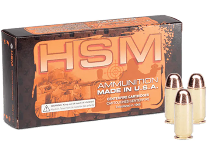 HSM Ammunition 10mm Auto 200 Grain Full Metal Jacket Box of 50