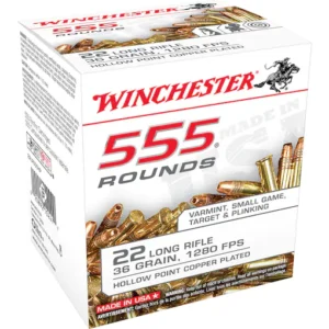 Winchester Ammunition 22 Long Rifle 36 Grain Plated Lead Hollow Point
