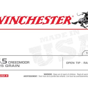 Winchester USA Ammunition 6.5 Creedmoor 125 Grain Open Tip Range