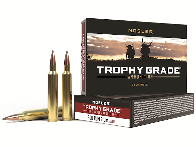 Nosler Trophy Grade Ammunition 300 Remington Ultra Magnum 210 Grain AccuBond Long Range Box of 20