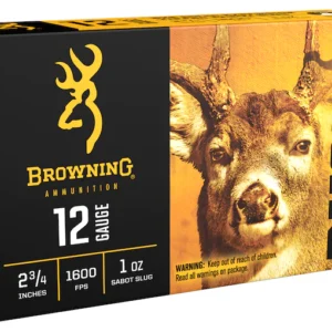 Browning BXS Deer Ammunition 12 Gauge 2-3/4" 1 oz Rifled Slug Box of 5