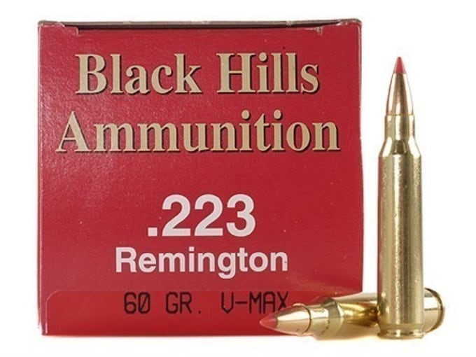 Black Hills Ammunition 223 Remington 60 Grain Hornady V-MAX Polymer Tip Box of 50