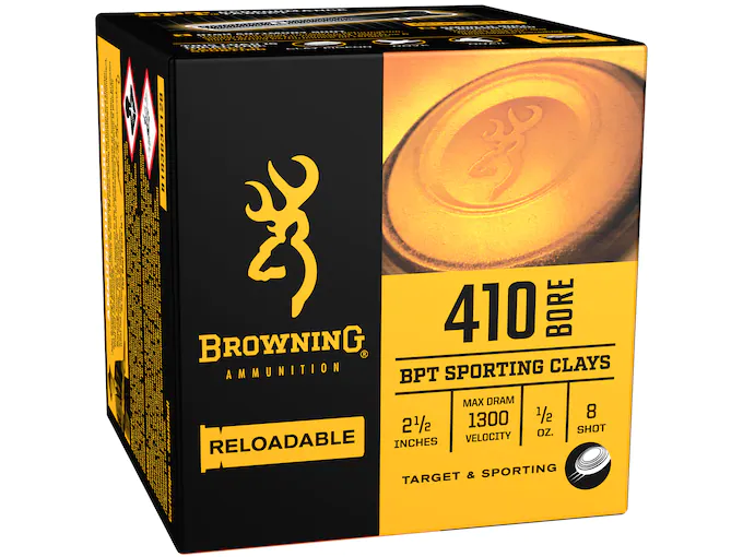 Browning BPT Target Ammunition 410 Bore 2-1/2" 1/2 oz #8 Shot Box of 25