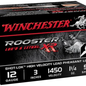 Winchester Rooster XR Pheasant Ammunition 12 Gauge 3" 1-1/4 oz #5 Shot-Lok Copper Plated Shot Box of 15