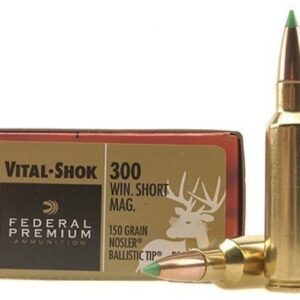 Federal Premium Ammunition 300 Winchester Short Magnum (WSM) 150 Grain Nosler Ballistic Tip Box of 20