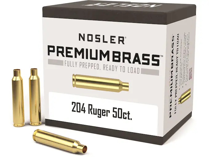 Nosler Custom Brass 204 Ruger Box of 50
