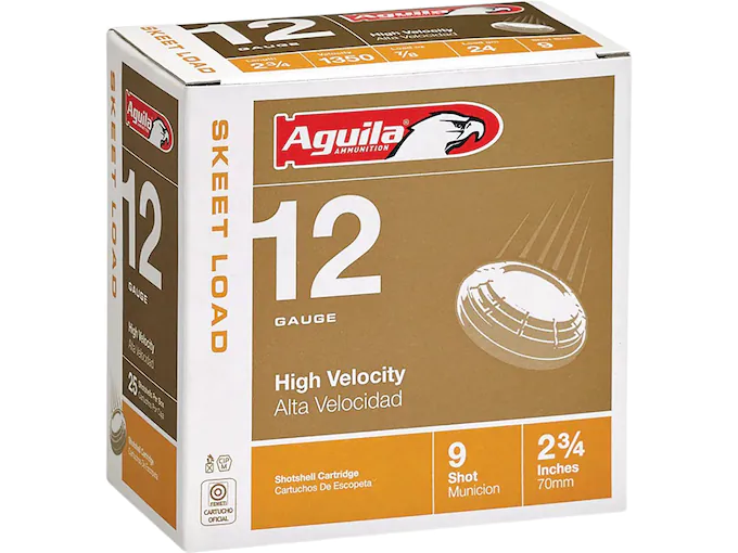 Aguila Skeet Load Ammunition 12 Gauge 2-3/4" 7/8 oz #9 Shot