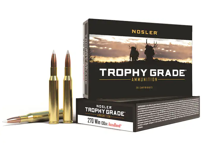 Nosler Trophy Grade Ammunition 300 H&H Magnum 180 Grain AccuBond Box of 20