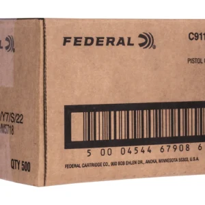 Federal Ammunition 9mm Luger 115 Grain Full Metal Jacket Box of 500 Bulk