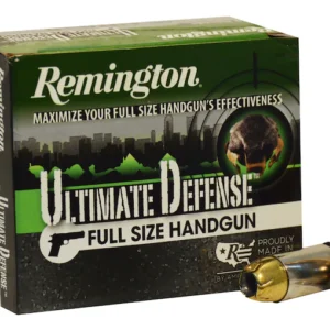 Remington HD Ultimate Defense Ammunition 45 ACP 185 Grain Brass Jacketed Hollow Point