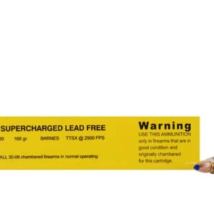 Buffalo Bore Ammunition 30-06 Springfield 168 Grain Barnes Tipped Triple-Shock X Bullet Boat Tail Lead-Free Box of 20