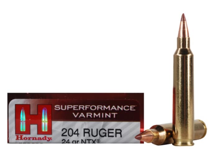 Hornady Superformance Varmint Ammunition 204 Ruger 24 Grain NTX Lead-Free Box of 20