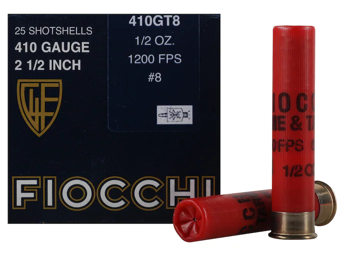 Fiocchi Game & Target Ammunition 410 Bore 2-1/2" 1/2 oz #8 Shot Box of 25