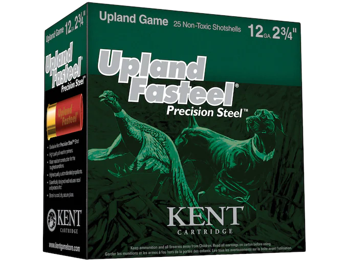 Kent Cartridge Upland Fasteel Precison Steel Upland Ammunition 12 Gauge 2-3/4" 1-1/8 oz #6 Non -Toxic Steel Shot Box of 25