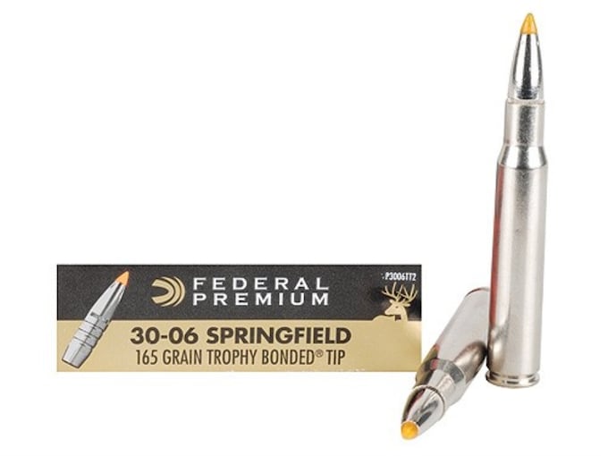 Federal Premium Ammunition 30-06 Springfield 165 Grain Trophy Bonded Tip Box of 20