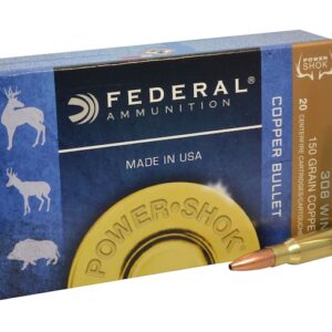 Federal Power-Shok Ammunition 308 Winchester 150 Grain Copper Hollow Point Lead-Free Box of 20