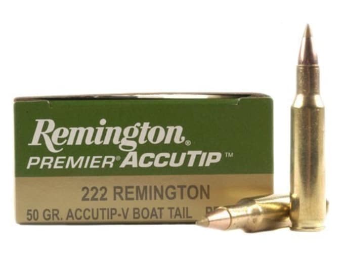 Remington Premier Varmint Ammunition 222 Remington 50 Grain AccuTip Boat Tail