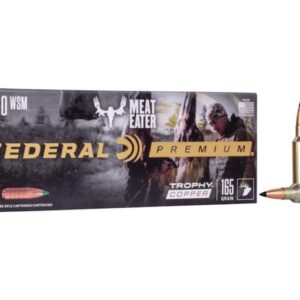 Federal Premium Meat Eater Ammunition 300 Winchester Short Magnum (WSM) 165 Grain Trophy Copper Tipped Boat Tail Lead-Free Box of 20