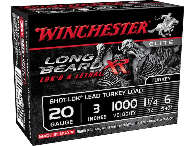 Winchester Long Beard XR Turkey Ammunition 20 Gauge Copper Plated Shot