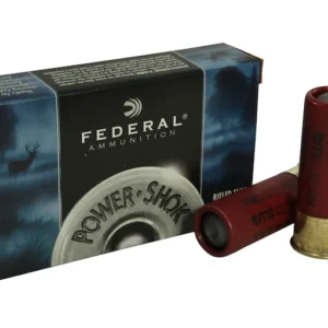 Federal Power-Shok Ammunition 12 Gauge 2-3/4" 1-1/4 oz Hollow Point Rifled Slug Box of 5