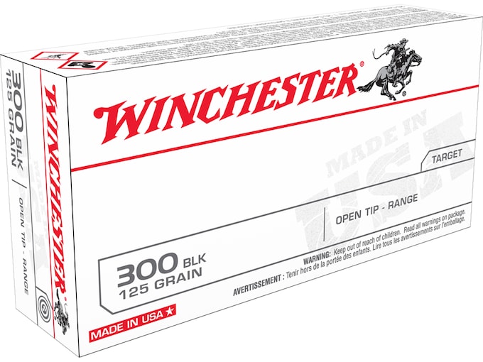 Winchester USA Ammunition 300 AAC Blackout 125 Grain Open Tip Range Box of 20