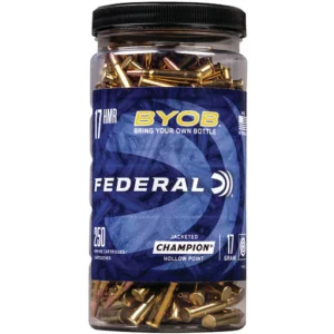 Federal BYOB Ammunition 17 Hornady Magnum Rimfire (HMR) 17 Grain Speer TNT Bottle of 250