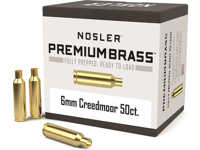 Nosler Custom Brass 6mm Creedmoor Box of 50