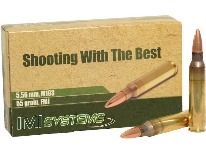 IMI Ammunition 5.56x45mm NATO 55 Grain M193 Full Metal Jacket Boat Tail