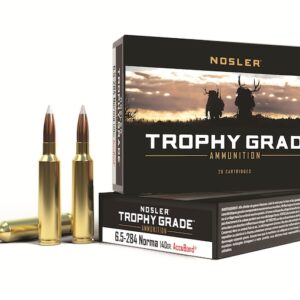 Nosler Trophy Grade Ammunition 6.5mm-284 Norma 140 Grain AccuBond Spitzer Box of 20