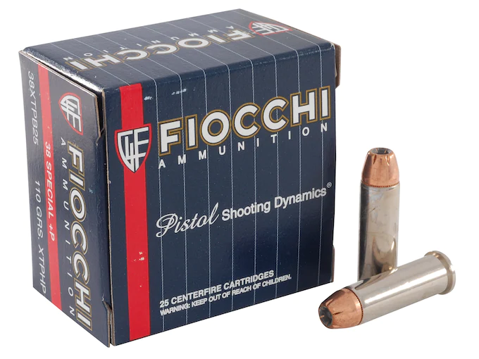 Fiocchi Extrema Ammunition 38 Special +P 110 Grain Hornady XTP Jacketed Hollow Point Box of 25