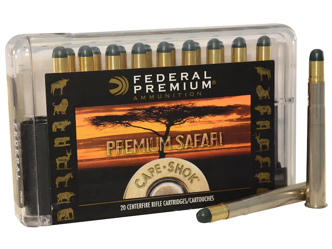 Federal Premium Safari Ammunition 9.3x74mm Rimmed 286 Grain Woodleigh Hydrostatically Stabilized Solid Bullets Box of 20