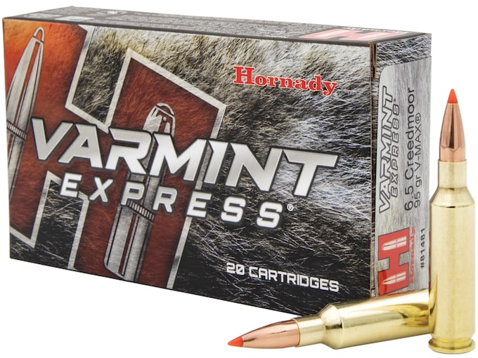 Hornady Varmint Express Ammunition 6.5 Creedmoor 95 Grain V-MAX Polymer Tip Box of 20