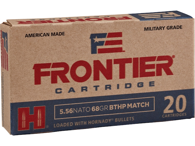Frontier Cartridge Military Grade Ammunition 5.56x45mm NATO 62 Grain Hornady Full Metal Jacket Boat Tail