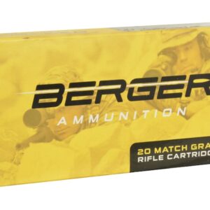 Berger Match Grade Ammunition 223 Remington 77 Grain OTM Tactical Hollow Point Boat Tail Box of 20