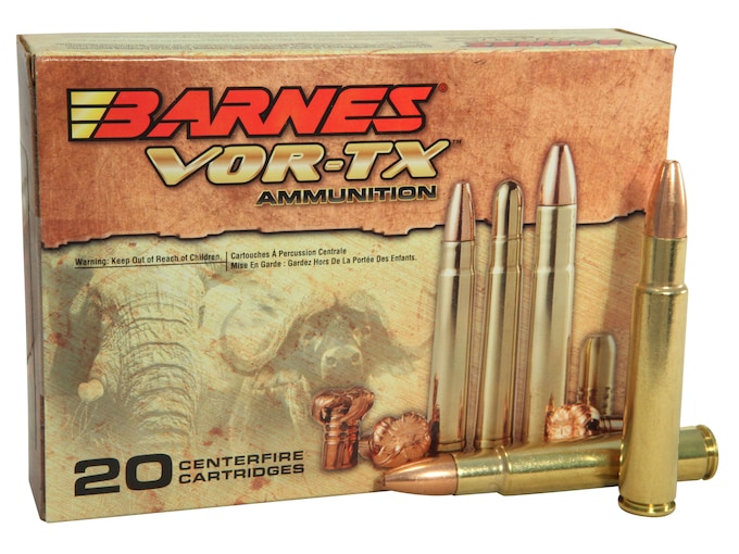 Barnes VOR-TX Safari Ammunition 416 Rigby 400 Grain TSX Hollow Point Flat Base Lead-Free Box of 20