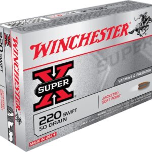 Winchester Super-X Ammunition 220 Swift 50 Grain Pointed Soft Point Box of 20