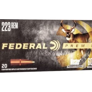 Federal Premium Ammunition 223 Remington 60 Grain Nosler Partition Box of 20